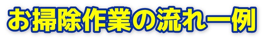 お掃除作業の流れ一例